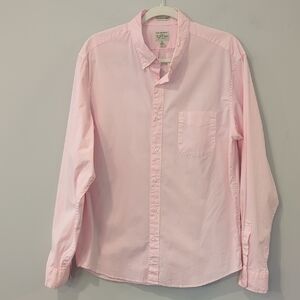 J Crew Men's Pink Button-Down Shirt Slim Untucked size Large‎ Short